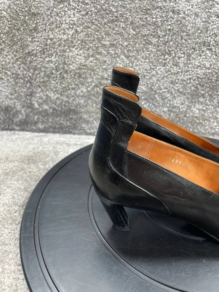 Tacones Dries Van Noten para mujer talla 38 EU 7,5 US Pump cuero negro gatito sin cordones Foto 3 de 4