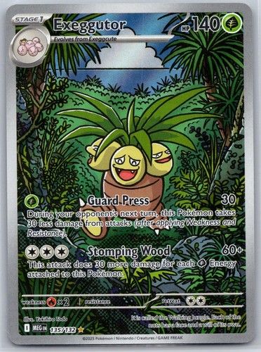 POKEMON MEGA EVOLUTION EXEGGUTOR 135/132 ILLUSTRATION RARE HOLO NM