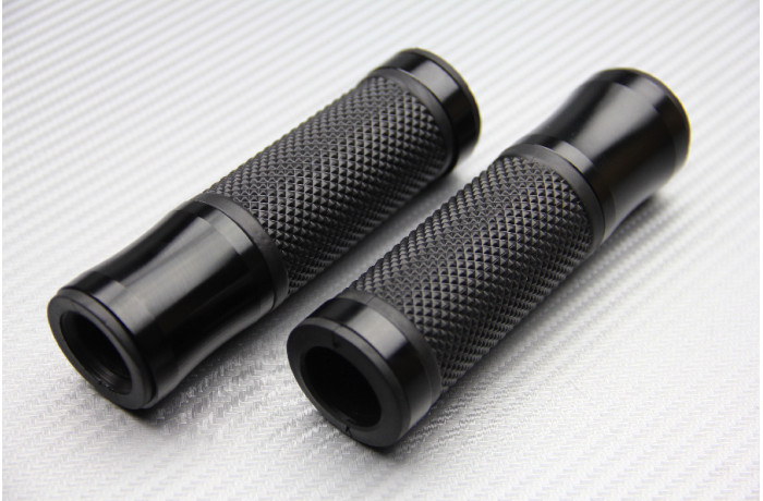 Poignées moto alu 22/24 mm contre la fatigue des mains et les glissements