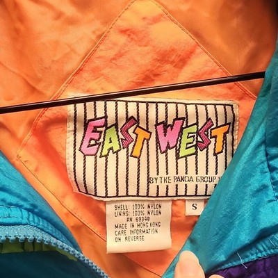 80s East West by The Panda Group 1980s Retro Nylon Jacket S