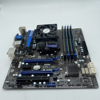 MSI A75MA-G55 Motherboard Socket FM1 A75 8GB DDR3 mATX AMD A8-3850 2.90GHz(1285)