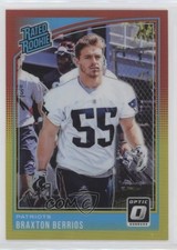 2018 Donruss Optic Rated Rookie Red & Yellow Prizm Braxton Berrios #192 8d2