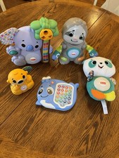 Fisher-Price Linkimals Interactive Set of 5 Otter, Koala, Sloth, Whale, Panda