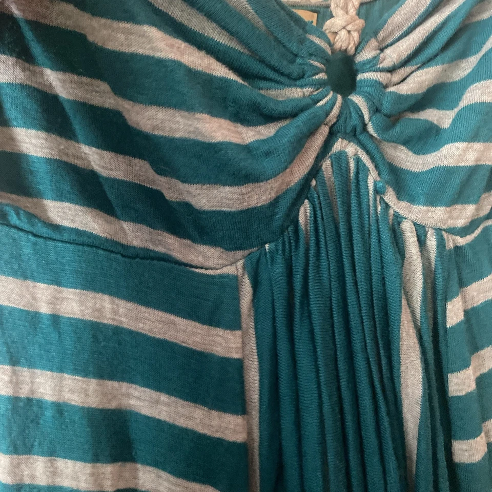 MAXI/VESTIDO DE SOL MUJER ELLA MOSS RAYAS TALLA GRANDE Verde Foto 2 de 4