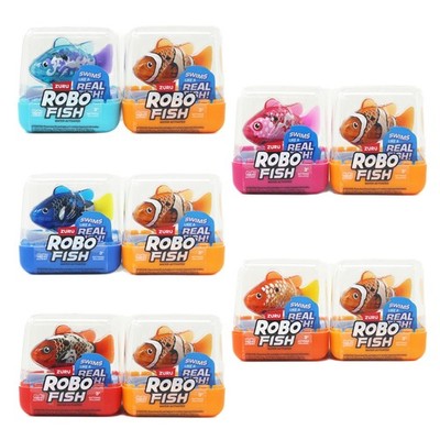 Zuru Robo Alive Robo Fish 2PK - Color Changing Robotic Swimming Fish, 5 Options