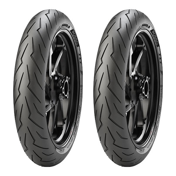 TYRE PAIR PIRELLI 90/80-17 46S + 70/90-17 38S DIABLO ROSSO SPORT