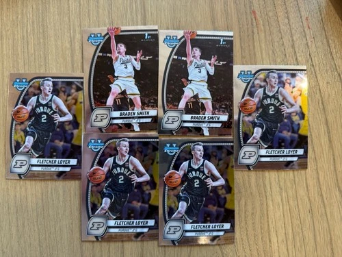 2024-25 Bowman Chrome U Braden Smith Fletcher Loyer Purdue Boilermaker 6 Ct Lot