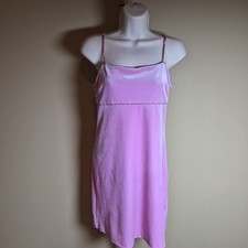 Urban Outfitters Pink Velvet Rhinestone Trim Mini Dress Y2K Slip Dress Small