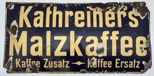 Antikes Original Kathreiners Malzkaffee Emailschild gewölbt Reklame um 1910