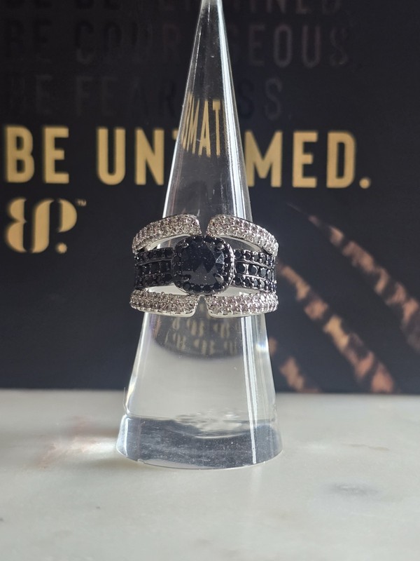 Bomb Party Untamed Ring Size 7 RG68212 "Pretty Little Hunter" Rhodium & Hematite