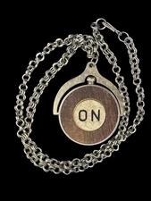 Vintage International Workers Union Tie Breaker Coin Flip Pendant Necklace