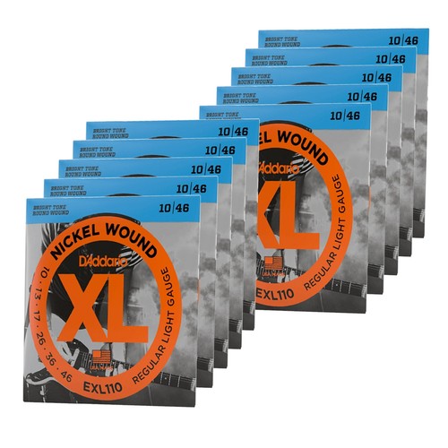 10er-Set D'Addario EXL110 E-Gitarrensaiten 10-46 Regular Light - Bild 1 von 8