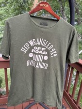 Jeep Wrangler Off Road T Shirt Green Large Excellent