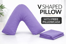 New V Shaped Orthopedic Pillow with Following Color Free Polycotton Pillowcase