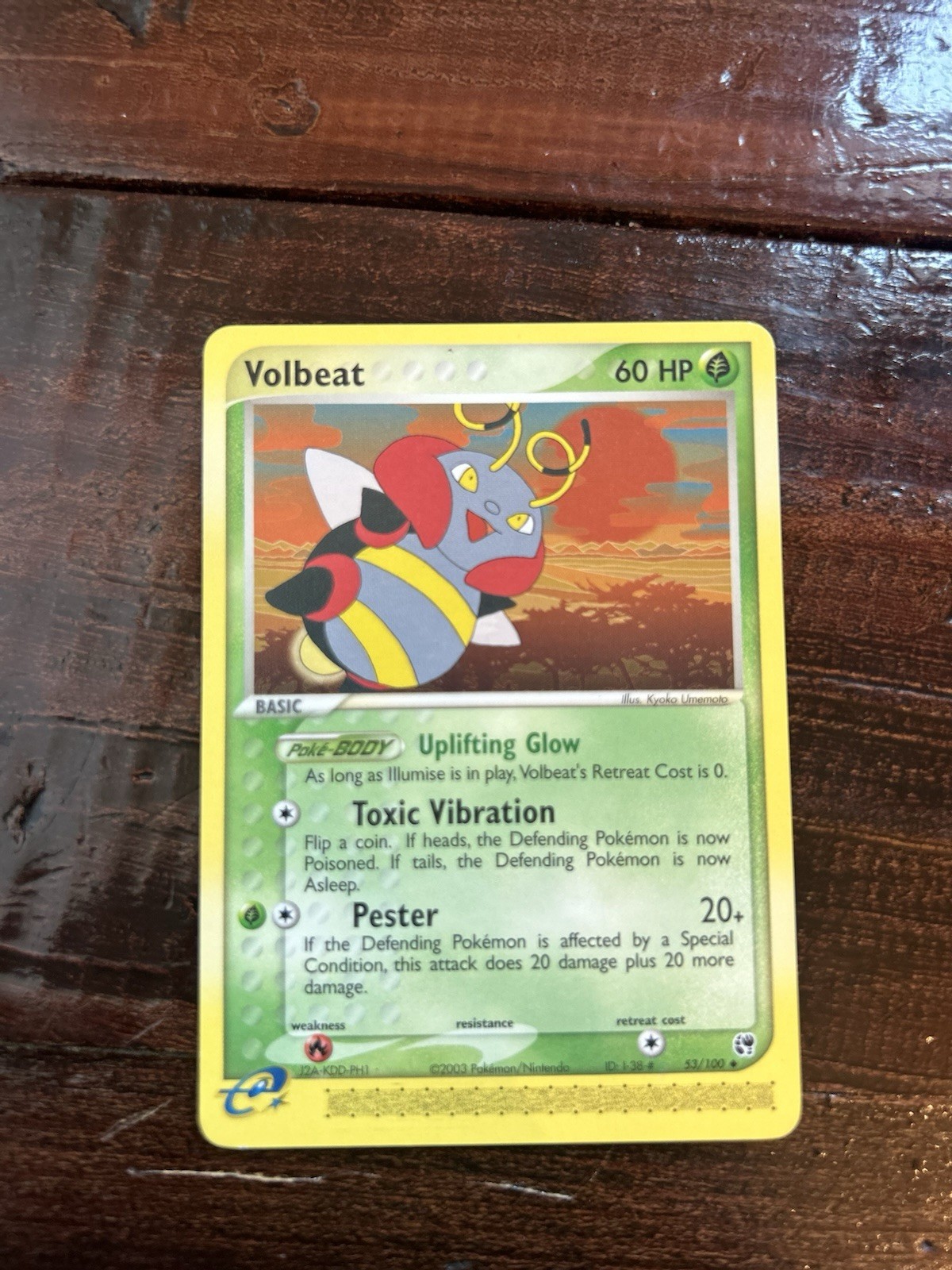 Volbeat 53/100 EX Sandstorm English Pokemon Card TCG