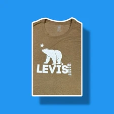 Levis Standard Tee Mens Size 3XL B&T Polar Bear Graphic Logo Crewneck Tan Shirt