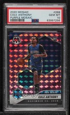2020 Panini Mosaic NBA Debut Purple Prizm 36/49 Cole Anthony PSA 10 GEM MT hs9