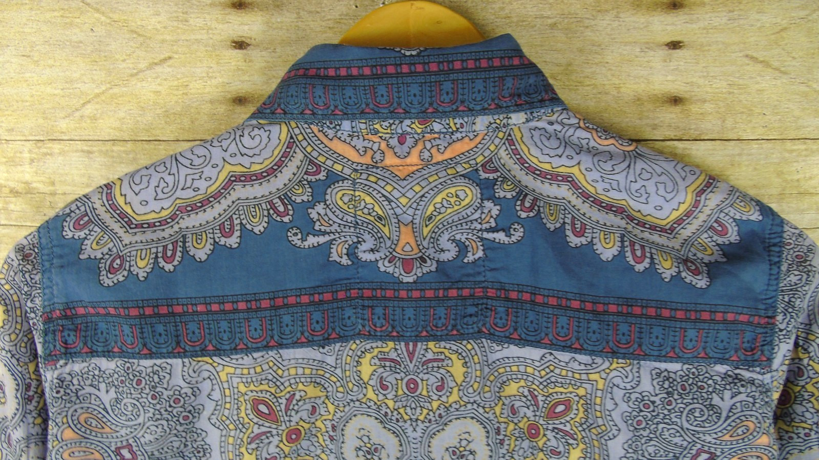 Cino Extra Small Paisley Patterned Button Front B… - image 8