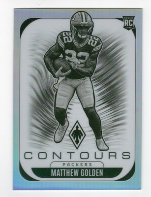 Matthew Golden 2025 Panini Phoenix #12 Contours Blue Prizm Packers (RC)