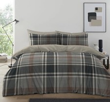 Classic Tartan Plaid Duvet Cover Double Quilt Cover Bedding Bed Set +Pillowcases