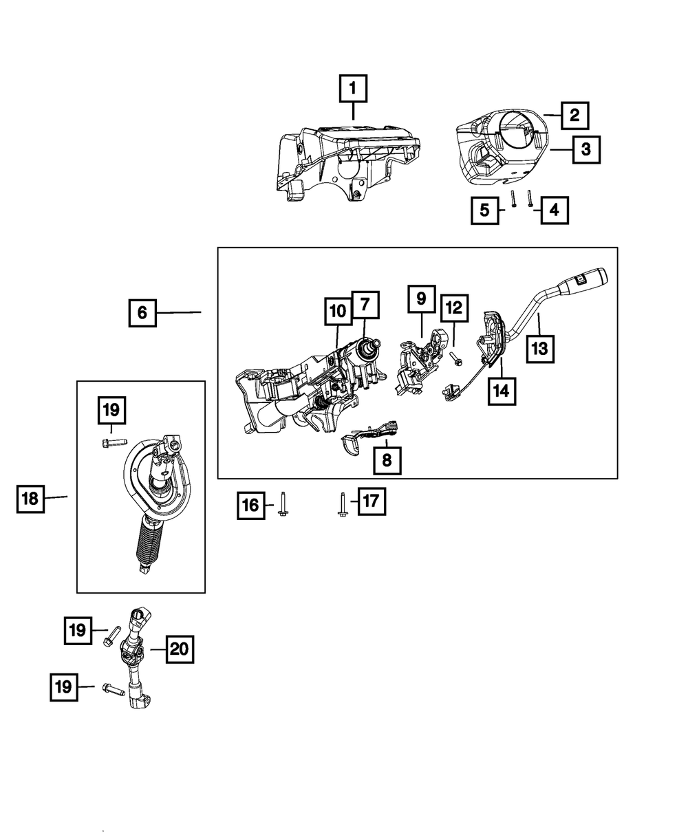 Genuine Mopar Steering Column Shroud 6NH87RN8AD