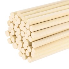 Wooden Dowel Rods, 30cm/12" Round Dowel Rod, 7mm/0.28" Stick, 50 Pack