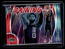 2020-21 Donruss Optic Red Pulsar Raining 3's Paul George Los Angeles Clippers
