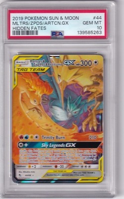 PSA 10 GEM 2019 POKEMON SUN & MOON MOLTRES ZAPDOS ARTICUNO GX