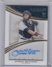 2015 James McCann Immaculate SHADOWBOX ROOKIE AUTO Inscription /49 - Tigers