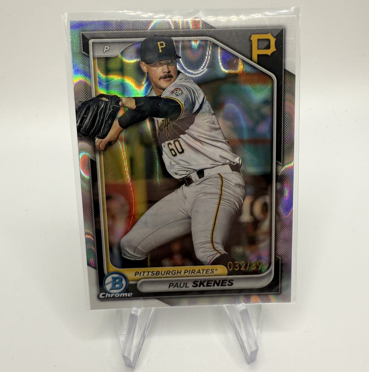 Paul Skenes 2024 Bowman Chrome Prospects Lava Refractor #32/399 #BCP-125 Pirates