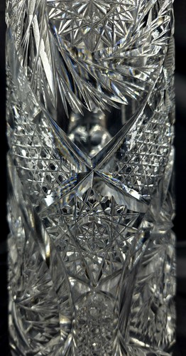 12.5" H Champagne Pitcher American Brilliant Cut Glass ABP Antique Whirling Star - Picture 7 of 19