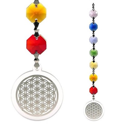 Feng Shui Blume des Lebens silberfarbig