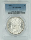 1881-S PCGS MS66 Morgan Silver Dollar Blast White