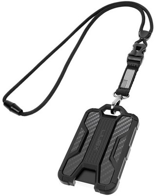 Aluminum ID Badge Card Holder with Lanyard for Work Business Office Engineer