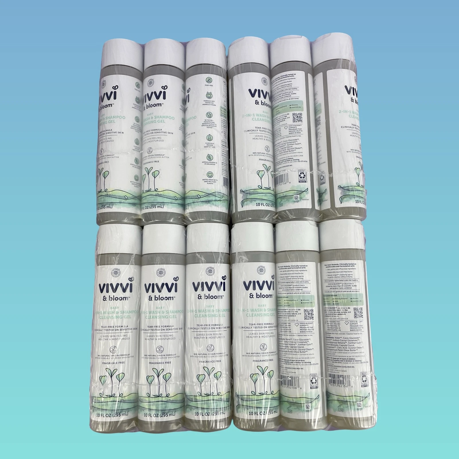 x12 Vivvi & Bloom Gentle 2-in-1 Tear Free Baby Wash & Shampoo Cleansing Gel 10oz
Opens in a new wind