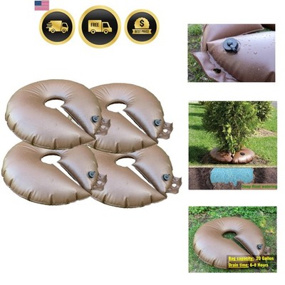 All New Extra Large 20 Gallon Tree Watering Ring/Bag4 Packs, Tree Deep Root&S...