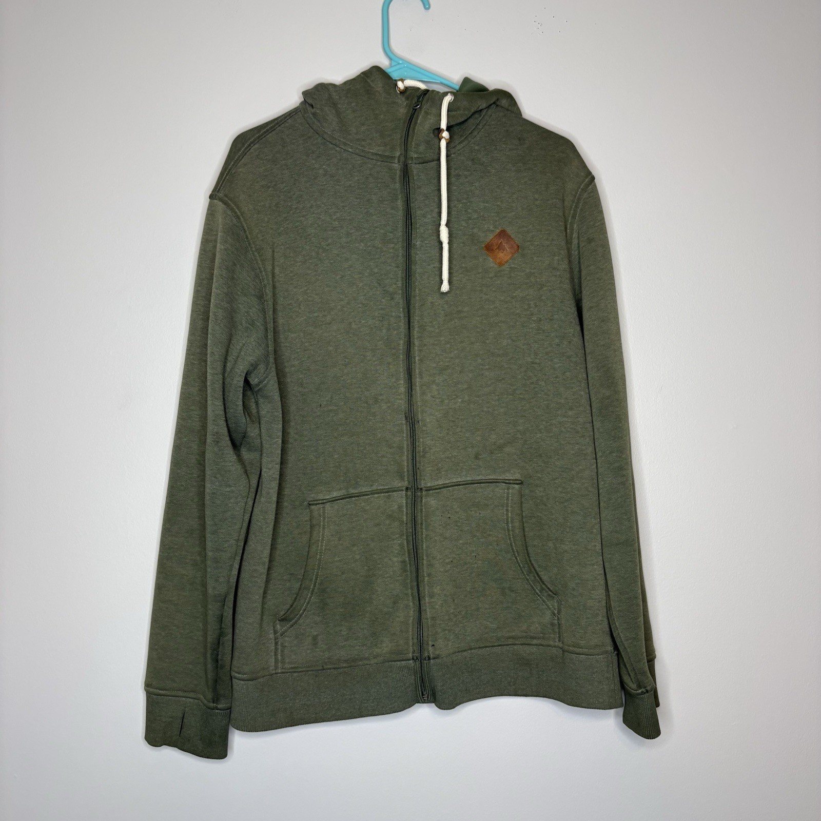 Burton Dryride x MTN Dew Snowboard Sudadera con Capucha Para Hombres Grande Montaña Cremallera Completa Verde