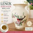 Vintage Lenox Serenade Vase Ivory Porcelain with Floral Pattern Gold Trim 5.75" — photo 1