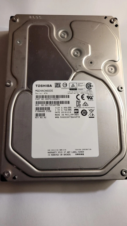 Disque Dur 6To 3''5 Toshiba  SATA III 