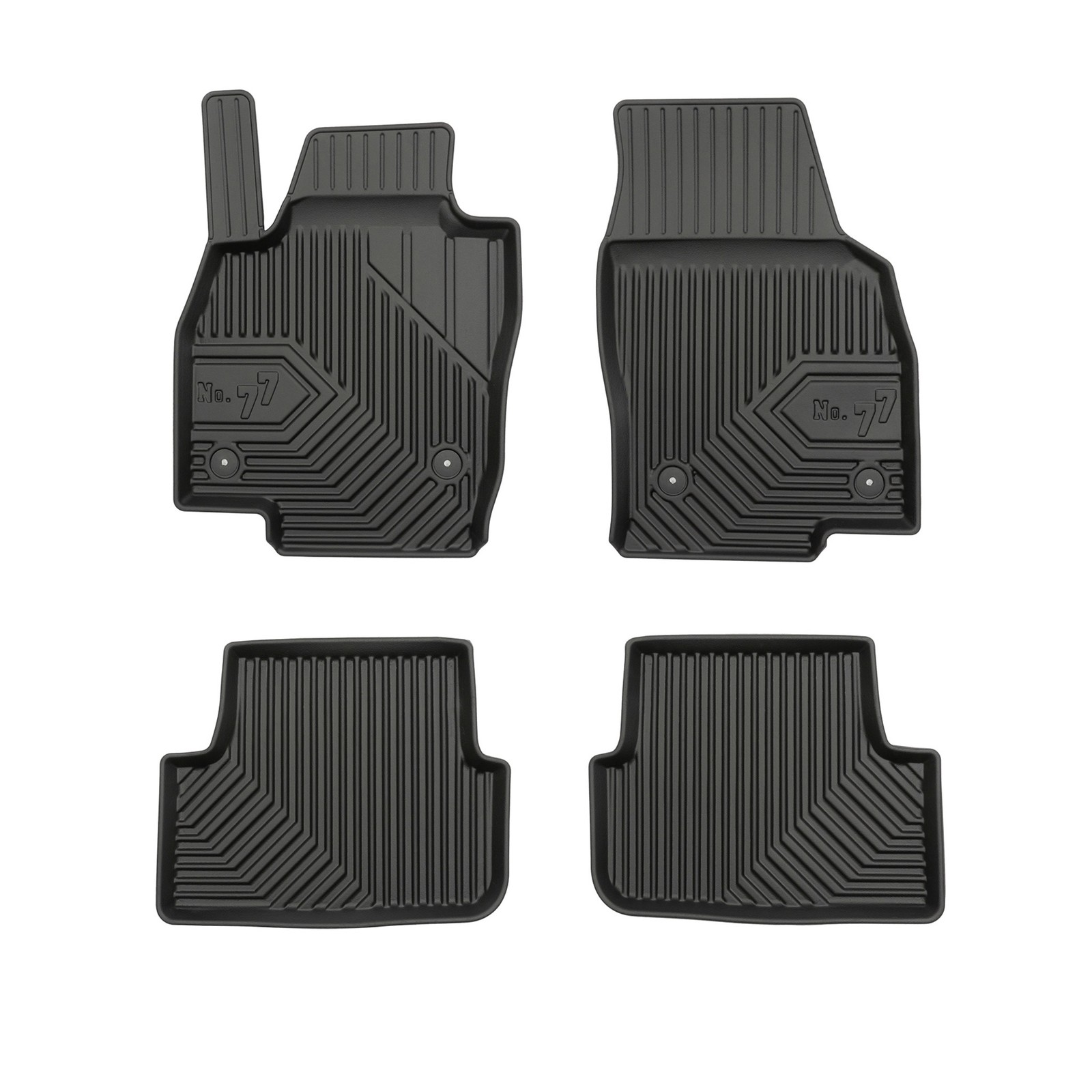 Tapis voiture pour VW Polo VI antidérapants et étanches en TPE noir