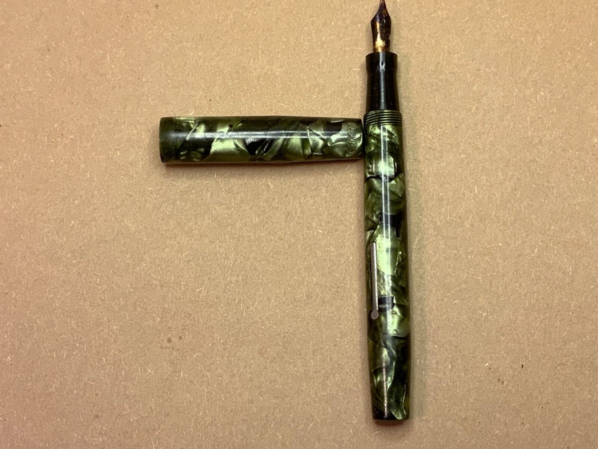 blackbird (mabie todd) self filling fountain pen 14ct gold nib lever filler  5241