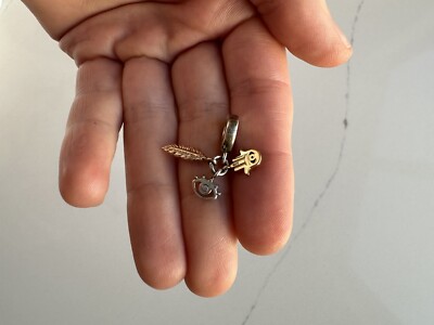 New PANDORA Shine Hamsa, All-seeing Eye & Feather Spirituality Charm 768785C01