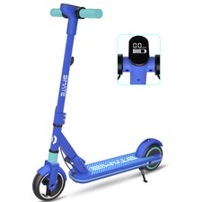 Kids Electric Scooter Foldable E-Scooter Ages 5 8.75mph 5.17 Miles Range Blue