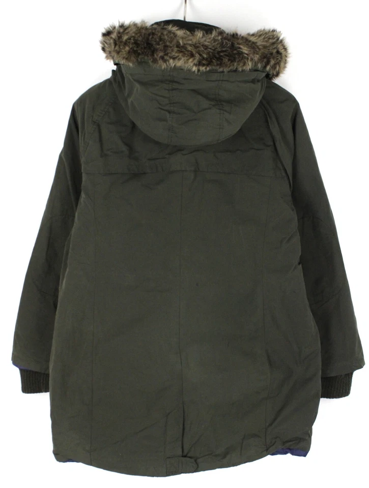 Chaqueta Tommy Hilfiger Mujer Borde XL Imitación Piel Con Capucha Cremallera Logo Foto 2 de 4