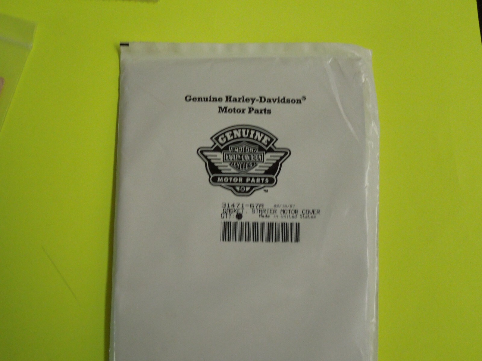 NOS OEM Harley Davidson Starter Motor Cover Gasket P/N 3147167A eBay