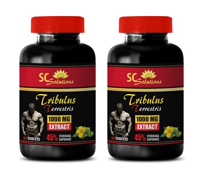 testosterone booster - TRIBULUS TERRESTRIS EXTRACT - herbal supplement 180 Tab
