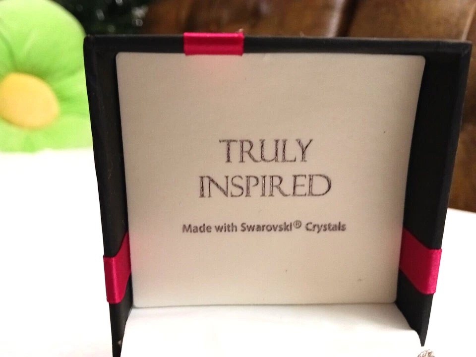 Collares colgantes chapados en plata de ley con cristales. Corazón en capas 16" + 18" Foto 3 de 4