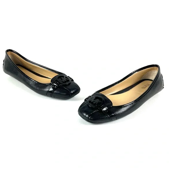 Michael Kors Black Leather Fulton Moc Flats image 2