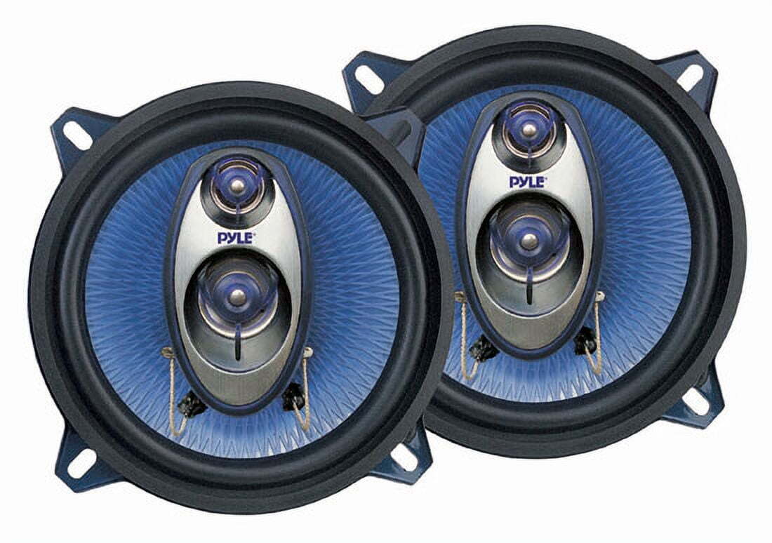 Pyle 5.25" 200W 3-Way Car Audio Triaxial Speakers Stereo Blue (1-Pair) PL53BL