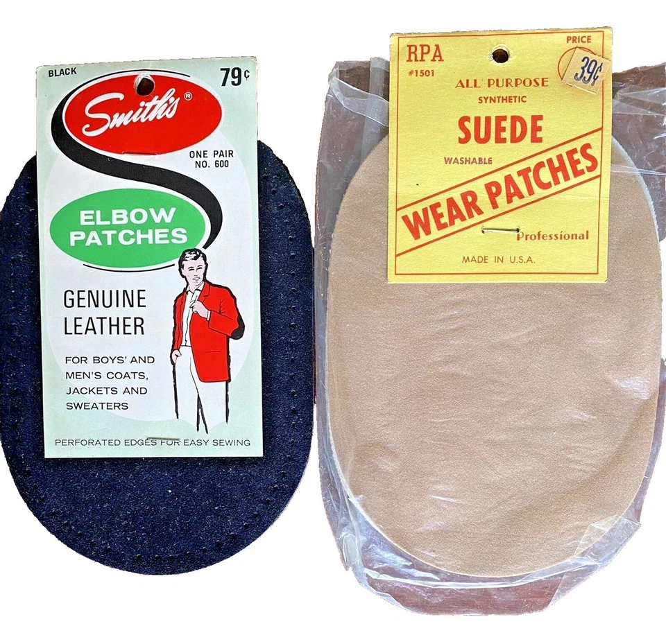 Vintage Clothing Patches Leather Suede Elbow Knee Sew-On Iron-On Repair Lot - Image 2 of 3